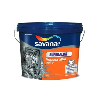 Lavabil savana 3d, alb, interior 15l